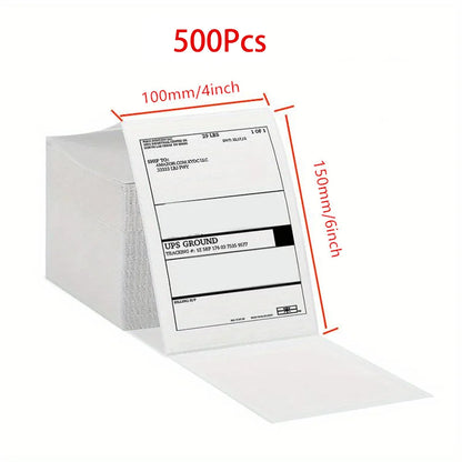 4x6 Inch Thermal Printer Paper White Labels for Shipping