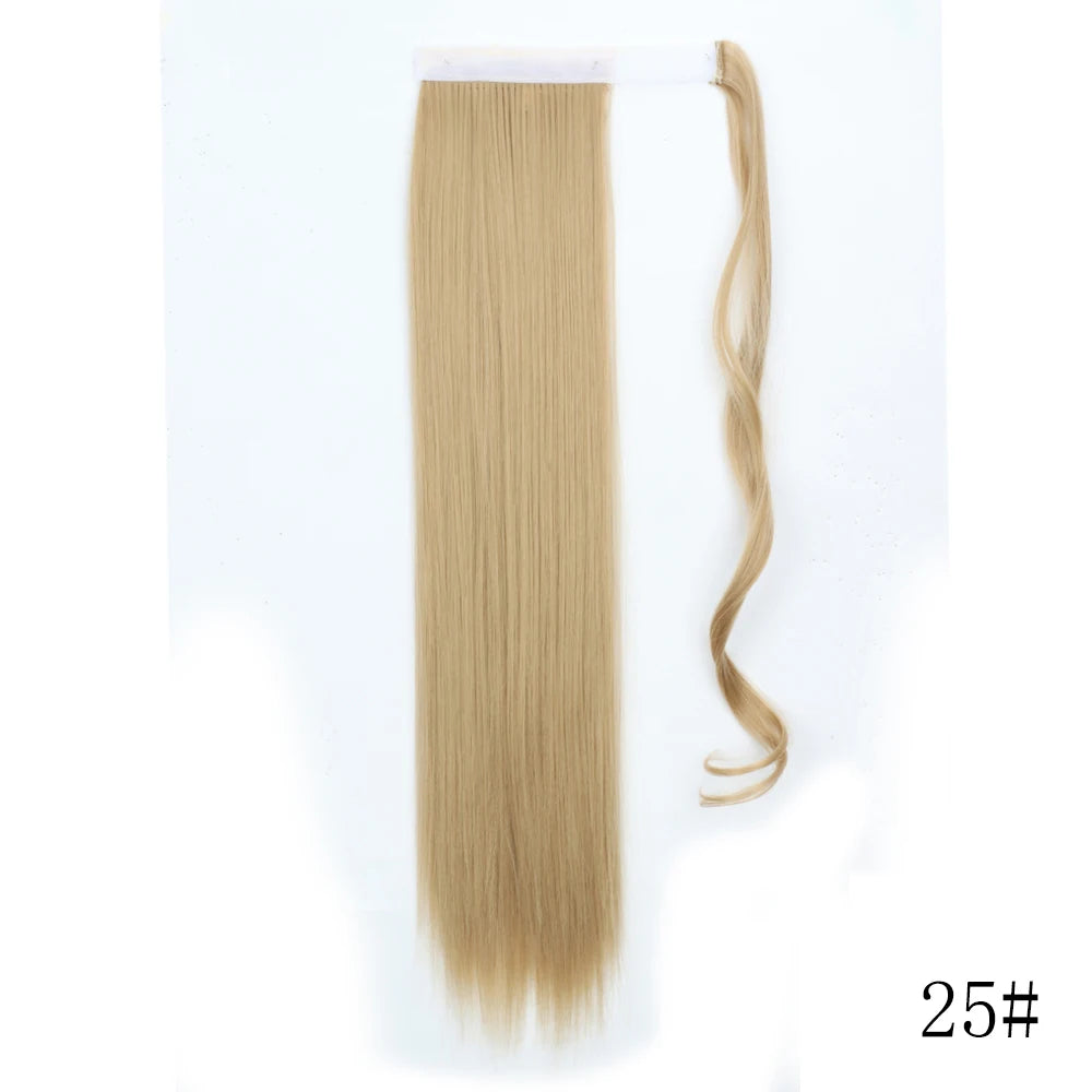 Long Straight Clip-in Ponytail Hair Extension Black
