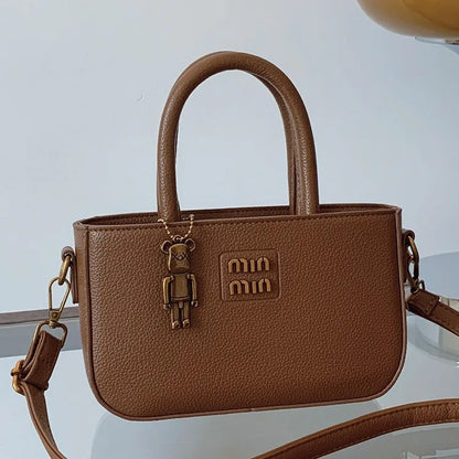 Women's Small Square Nylon Shoulder Bag for Mobile Phone