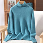 Mink Fur High Collar Pullover Sweater for Women