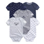 Kiddiezoom Cartoon Short Sleeve Baby Bodysuits 100% Cotton