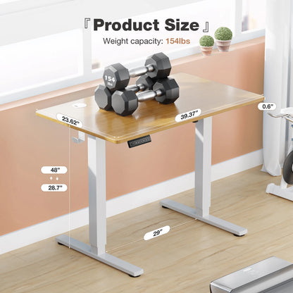 JHK Electric Height Adjustable Standing Desk 40x24 Inch