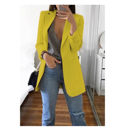 Slim Fit Polo Neck Cardigan Women's Coat