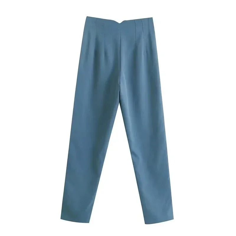 High Waist Pencil Pants for Women in Black and Pink