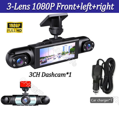 4 Lens 1080P Car DVR Video Recorder with Rear View Camera