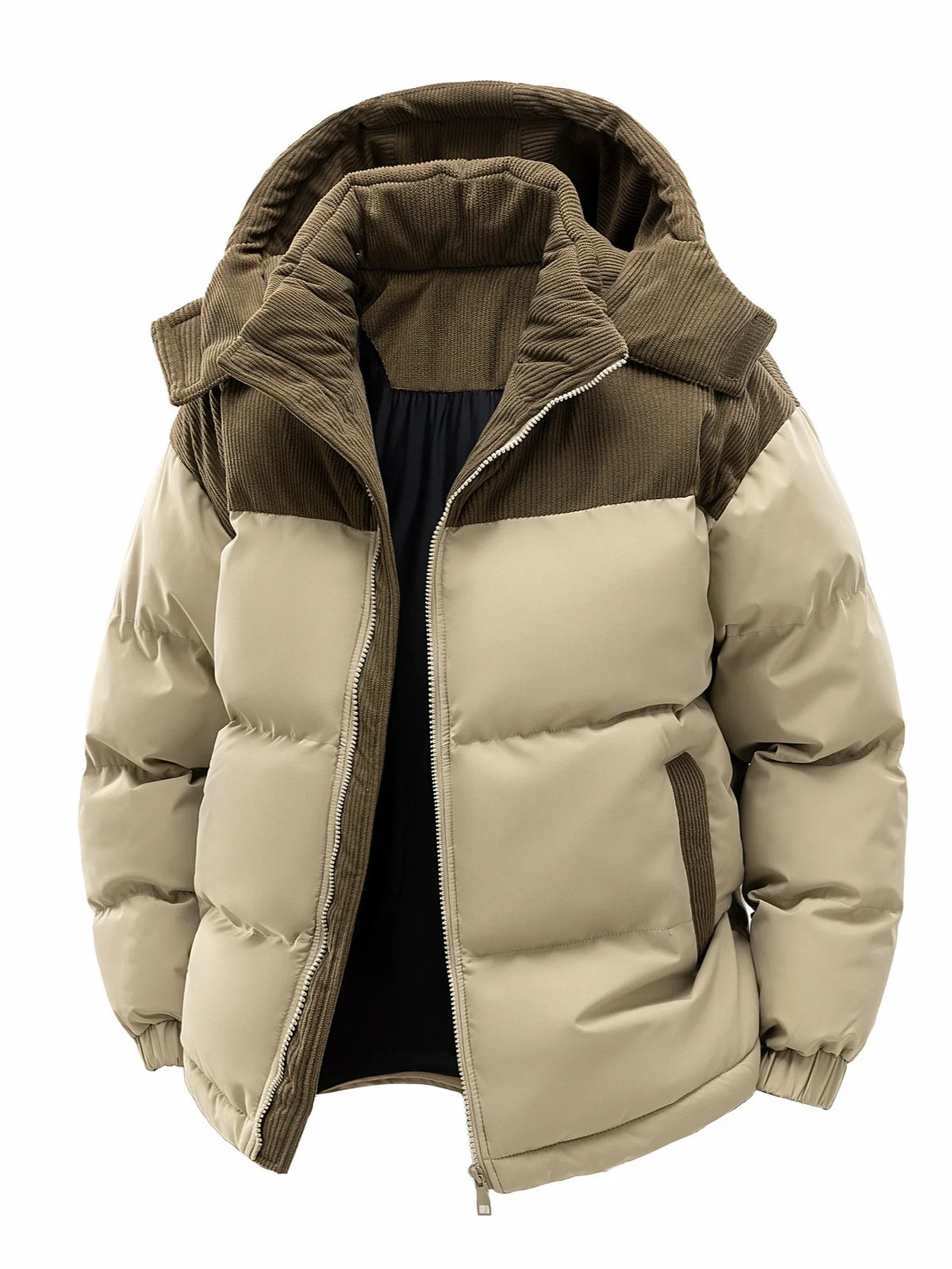 Men's Hooded Cotton Jacket, Windproof and Warm