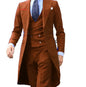 Royal Blue Long Tail Coat 3 Piece Suit for Men