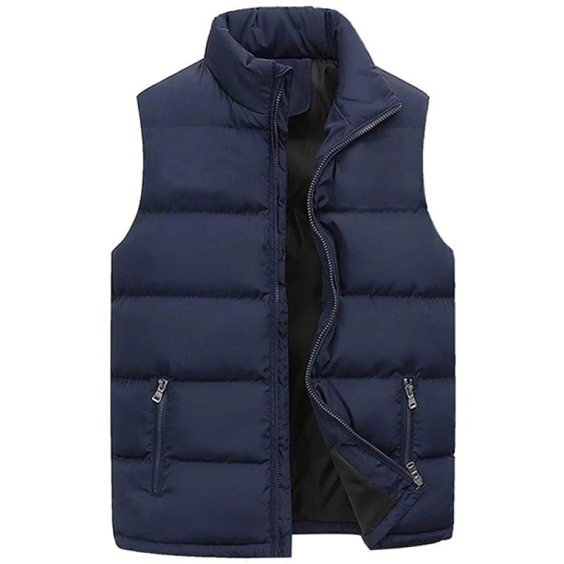 Men's Waterproof Sleeveless Vest Jacket for Winter