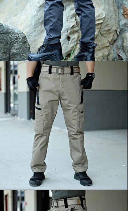 Men's Cargo Trousers Waterproof Multi-Pocket Pants