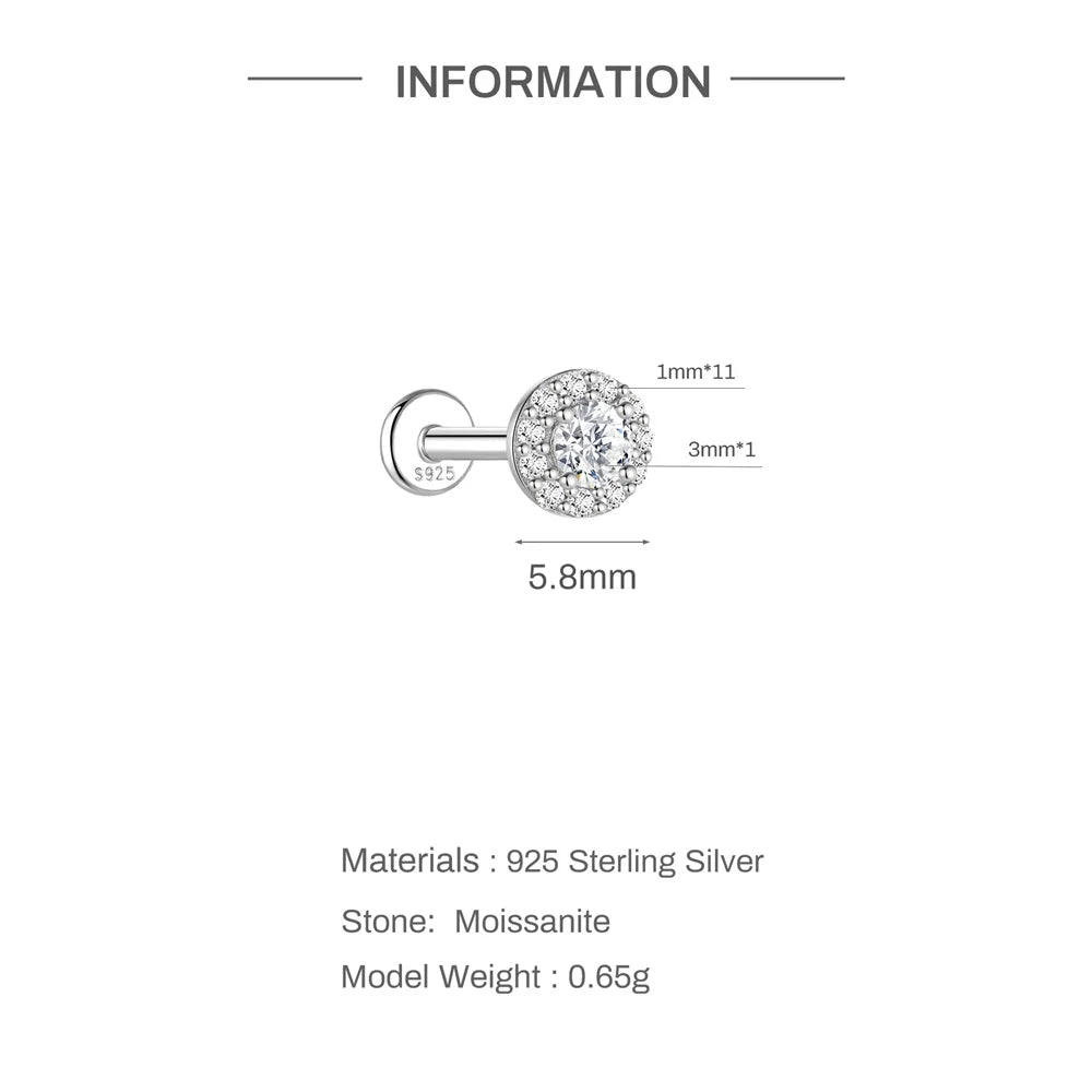 Canner Moissanite Stud Earrings 925 Sterling Silver