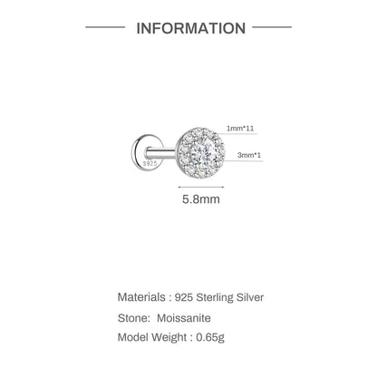 Canner Moissanite Stud Earrings 925 Sterling Silver
