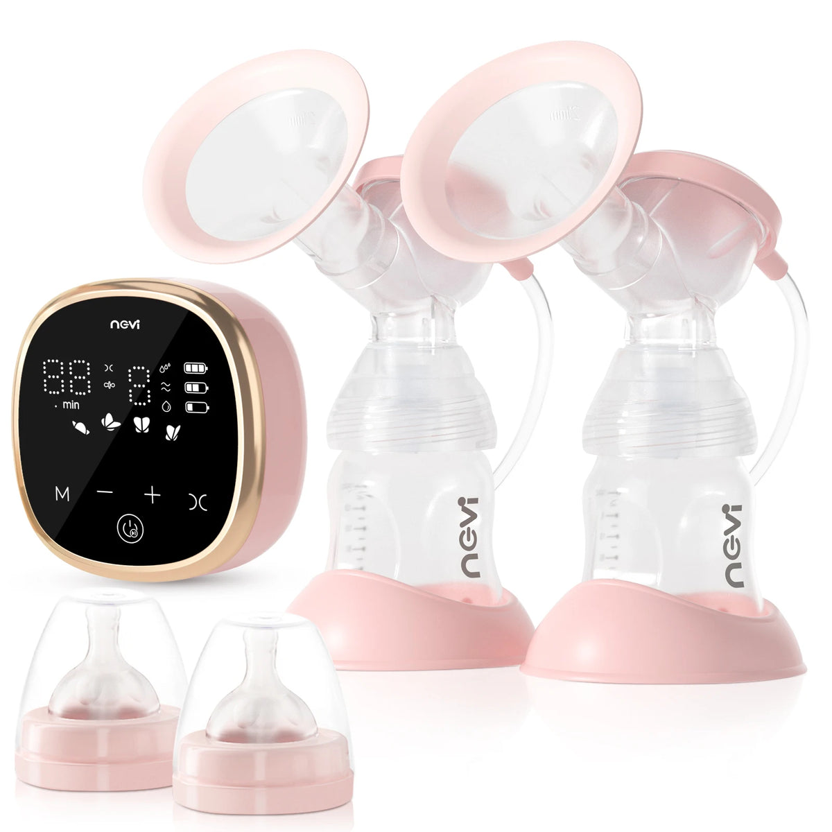NCVI Double Electric Breast Pump with 4 Modes and LED Display