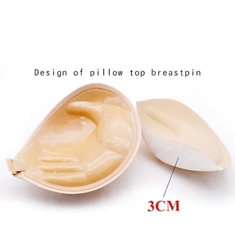 Silicone Push Up Bra for Women Strapless Natural Color