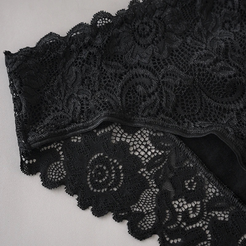 3PCS Set Floral Lace Briefs Women Underwear