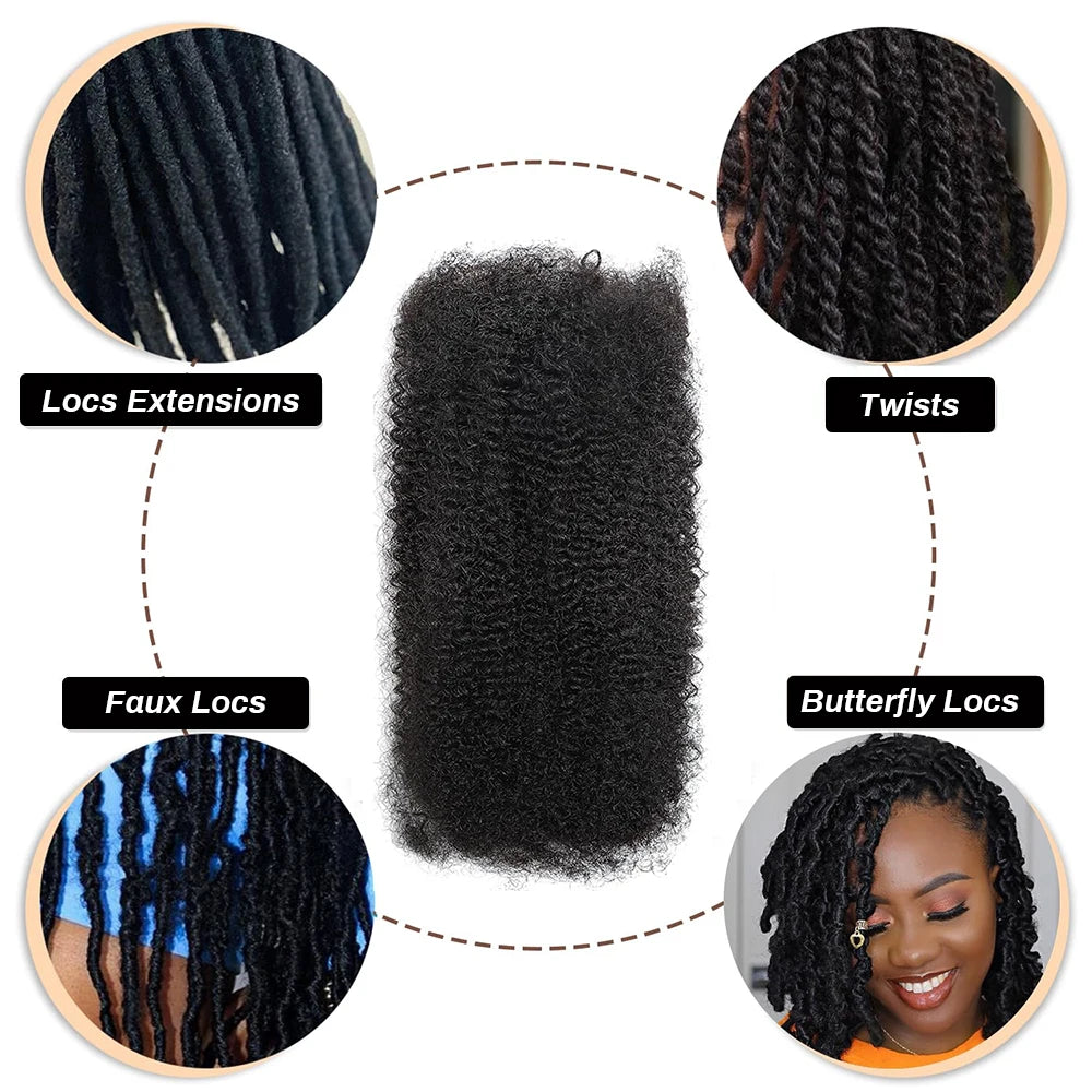 Afro Kinky Human Hair for Dreadlock Extensions