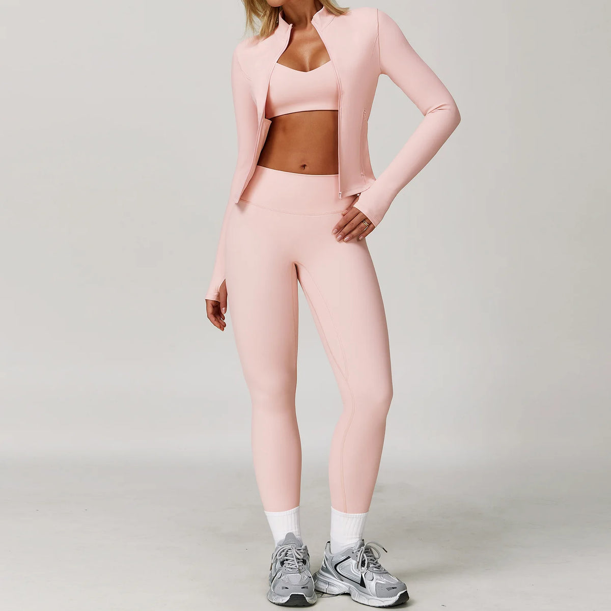 Yoga Suit Sports Set for Women Long Sleeve Athletic Wear