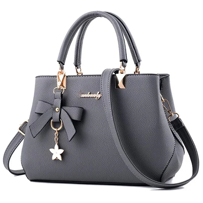 Elegant Plum Bowknot Crossbody Bag for Women