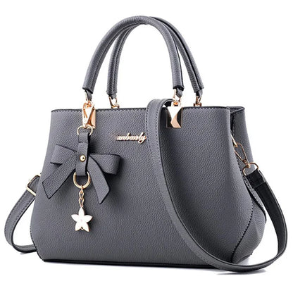 Elegant Plum Bowknot Crossbody Bag for Women
