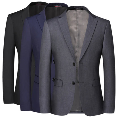 Men's Solid Color Blazer Jacket for Business and Weddings