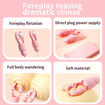 Vibrating Suction Nipple Clamps for Women
