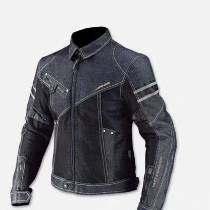 KOMINE JK006 Breathable Denim Mesh Motorcycle Jacket