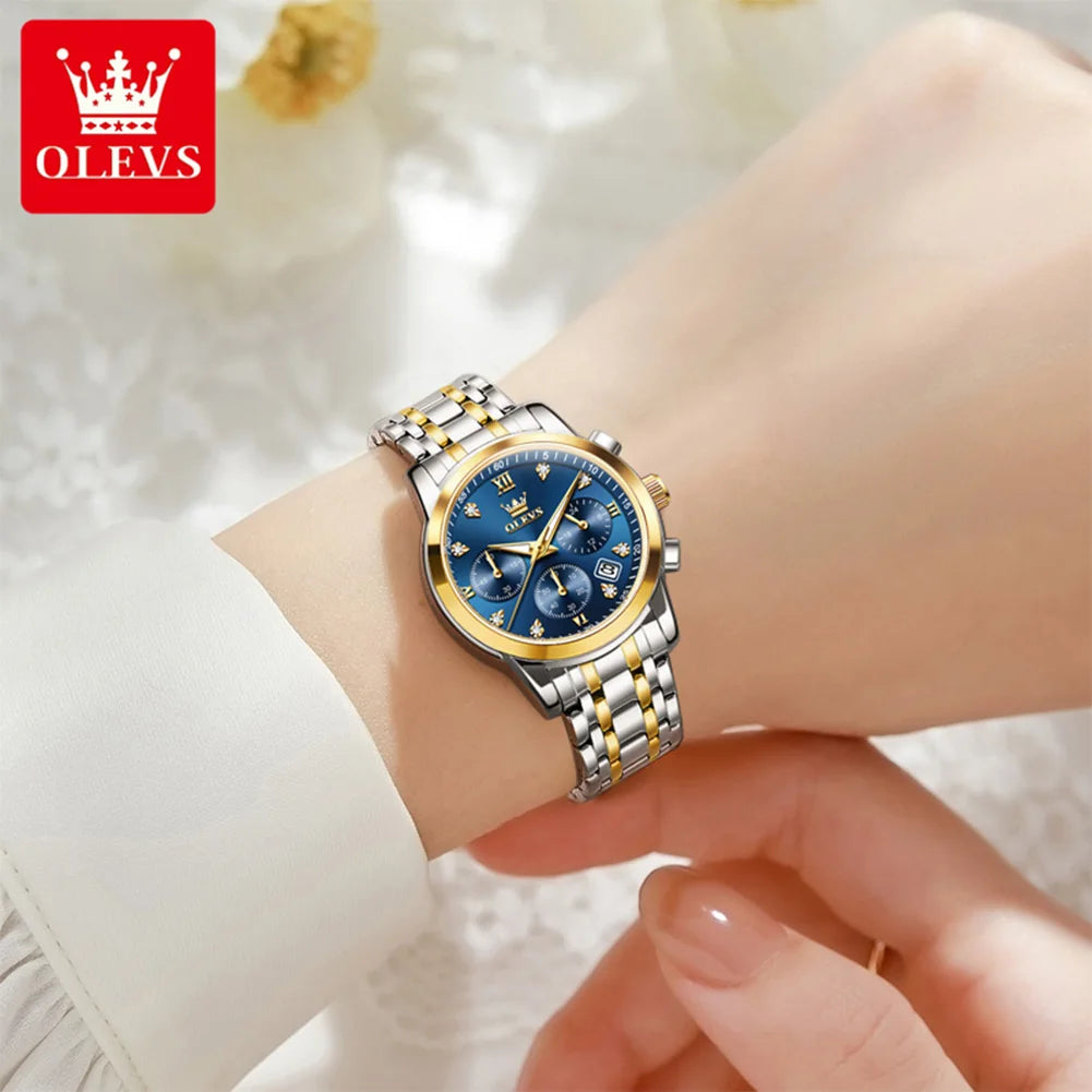 OLEVS 2858 Luxury Quartz Women Watch with Diamonds