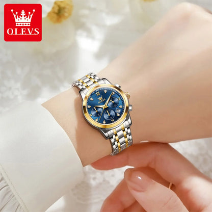 OLEVS 2858 Luxury Quartz Women Watch with Diamonds