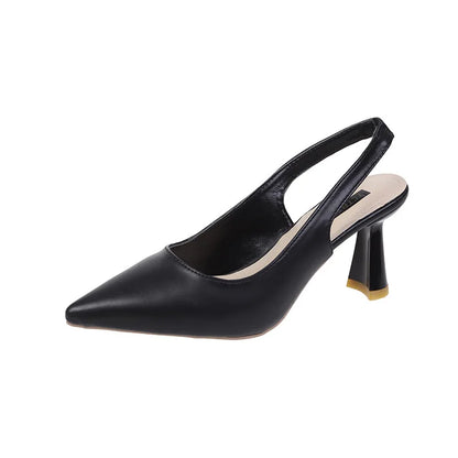 Breathable Pointed Toe Stiletto Heel PU Women's Sandals