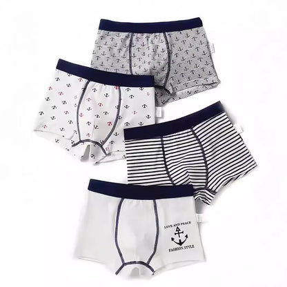 Boys Cartoon Boxer Briefs 95% Cotton 4-Pack