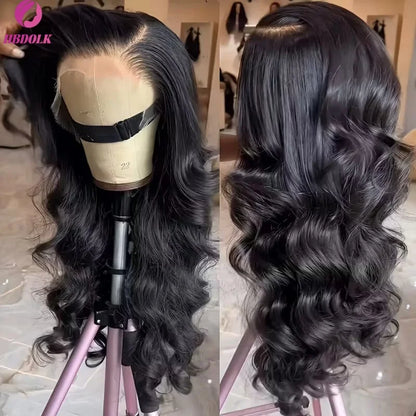 13x6 HD Lace Frontal Wig Human Hair Body Wave Natural Black