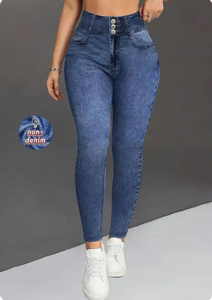 Women's Ankle-Length Elastic Leggings for Casual Wear