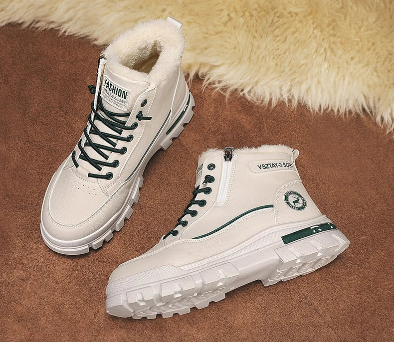 Men's High Top Snow Boots in Plush Cotton