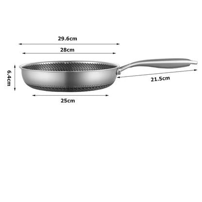 Stainless Steel Nonstick Frying Pan with Lid 28cm
