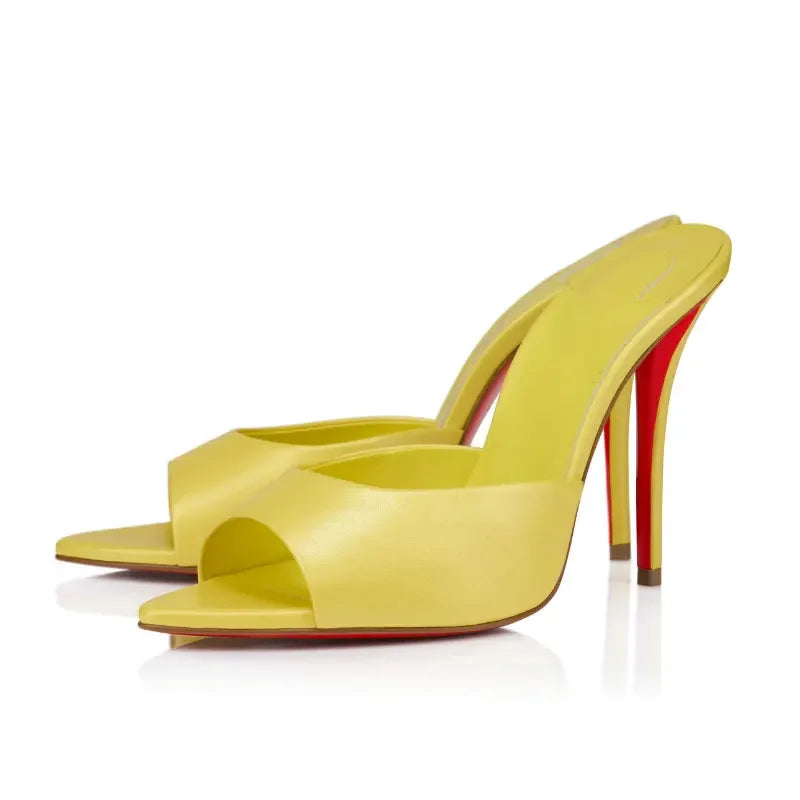 Shoes for Women New Pointed Open Toe Roman Sandals Metal Sexy Women's Shoes Outdoors Slippers 10.5 cm Sandalias Romanas Mujer