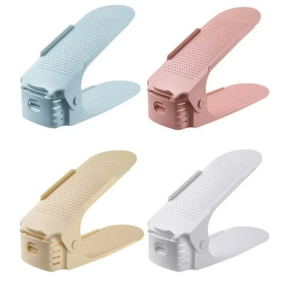 10 Pcs Adjustable Shoe Stacker Organizer Rack