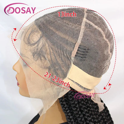 32 Inch Full Lace Front Synthetic Braided Wig Black