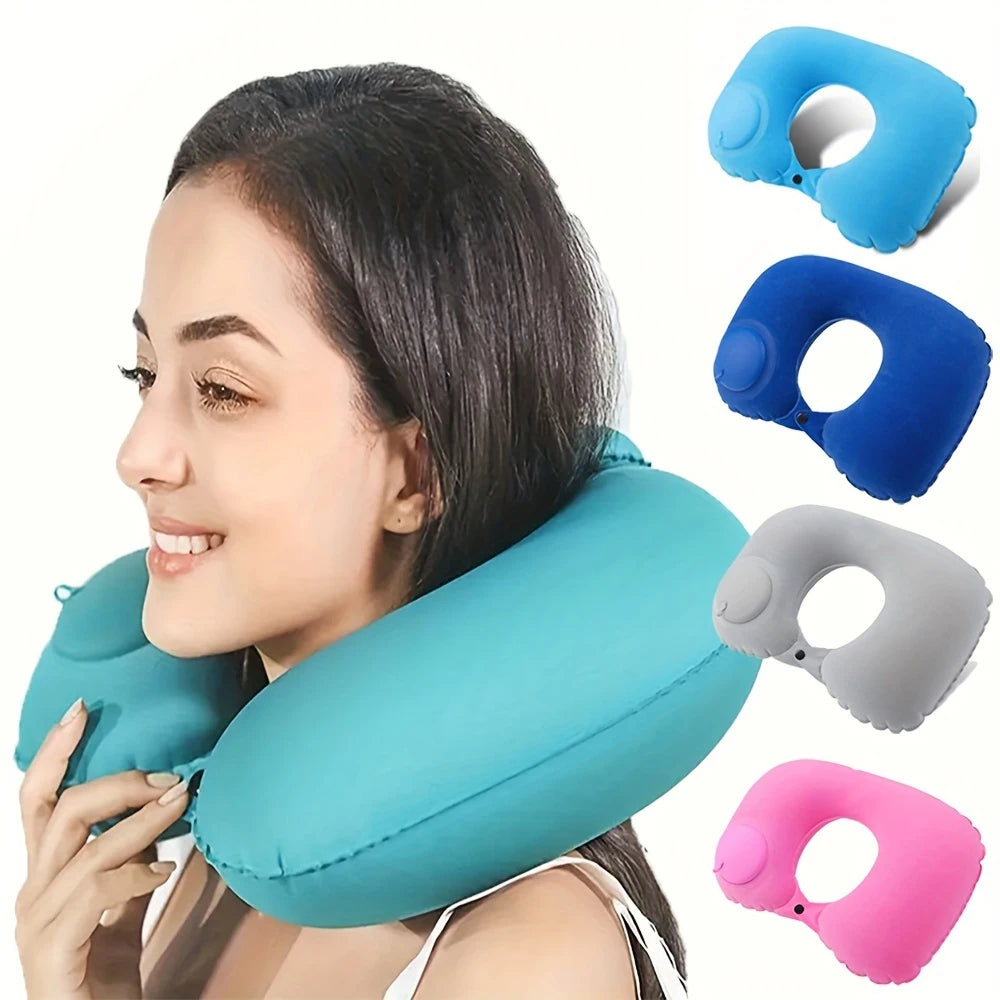 Self-Inflating Portable Travel Neck Pillow