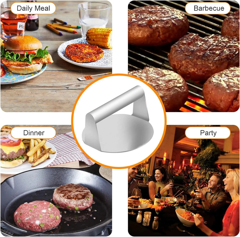 Stainless Steel Hamburger Meat Press Non-Stick Tool