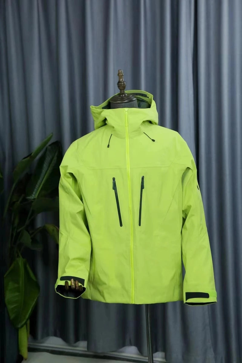 Three Layer Waterproof Windbreaker Jacket for Camping