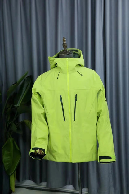 Three Layer Waterproof Windbreaker Jacket for Camping