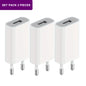 3pcs EU Plug USB Wall Charger 5V 1A Travel Adapter