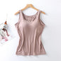 Women's Slim Fit Tank Top with Built-In Bra