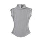 Women Summer Turtleneck Sleeveless Slim Fit Top