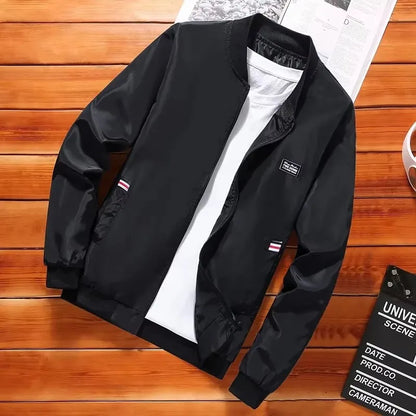 Men's Casual Long Sleeve Zipper Windbreaker Jacket