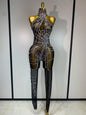 Sparkly Diamond Mesh Jumpsuit for Women