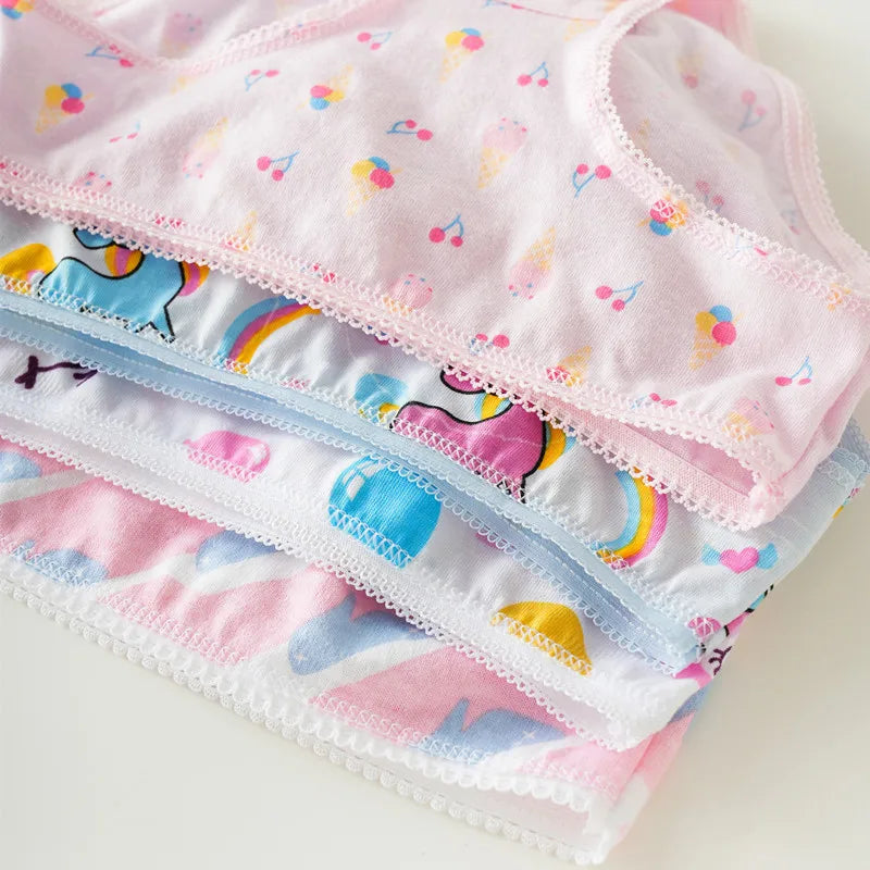 Cotton Cartoon Briefs for Girls Kids Underwear