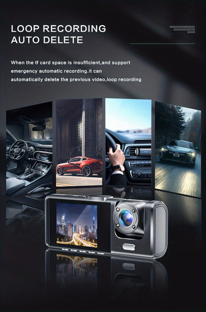 1080P WiFi Dash Cam with Front and Rear Cameras