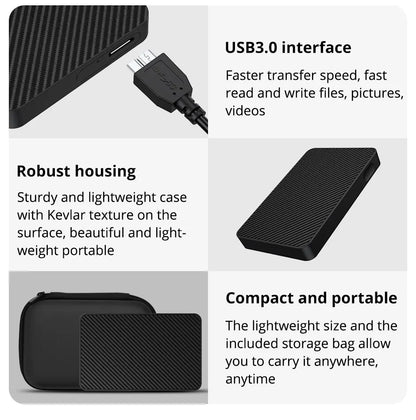 External Portable Hard Drive 1TB USB 3.0 for PC and Console