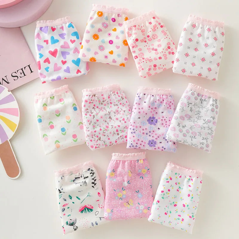Floral Cotton Briefs for Girls 2-11 Years