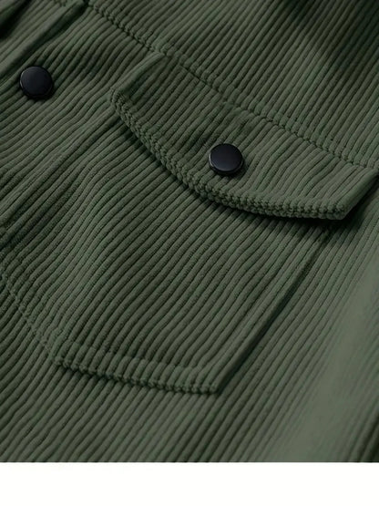 Autumn Corduroy Jacket for Men in Casual Style